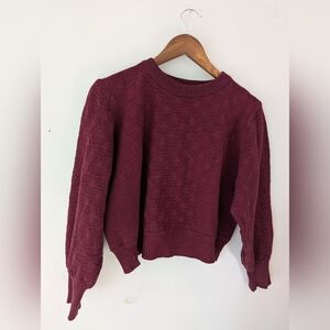 Burgundy Textured Knit